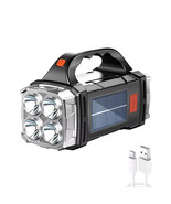 Solar Rechargeable LED Flashlight Camping Light Power Torch Lantern Work... - $357.62 MXN