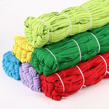 300 Yards Flat Braided Elastic Band 1/4&quot; (6mm) width White Black Multi Colors - £19.75 GBP