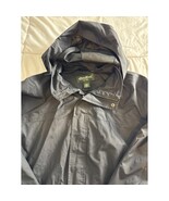 Eddie Bauer Men’s Rain Jacket Hooded Nylon Shell Black Size L - $771.16 MXN