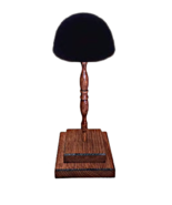 Handmade Vintage Style Victorian Oak Hat Stand Dresser Display - Black Top - $24.95
