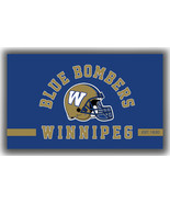 Winnipeg Blue Bombers Football Team Helmet Flag 90x150cm 3x5ft Best Banner - $14.55