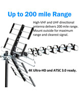 Outdoor TV Antenna, Long Range Antenna, 4K 1080P VHF UHF Digital HDTV An... - £41.42 GBP