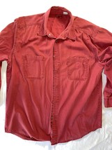 Vintage Levi’s Men&#39;s Chambray Shirt WPL 423 Authentic Red Tab Size L RED VG Jac - £16.87 GBP