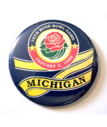 1989 University of Michigan Wolverine 75th Rose Bowl Game 3 1/4&quot; Pinback... - £15.65 GBP