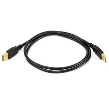 Monoprice USB 2.0 Cable - 3 Feet - Black USB Type-A Male to USB Type-A Male - £6.22 GBP