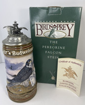1992 Anheuser Busch Birds Of Prey The Peregrine Falcon Lidded Stein Budweiser - $43.55