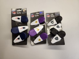 NFL 3 Piece Magnetic Bag Clips - Raiders, Vikings, Patriots - £4.21 GBP