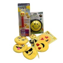 Emoji Smiling Face Lot - Pez Despenser Tap Light Coin Purses Post-its Pen New - £12.64 GBP