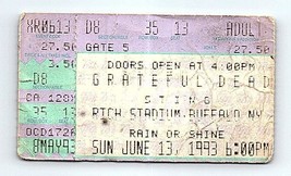 Grateful Dead Konzert Ticket Stumpf Juni 13 1993 Buffalo New York - $49.49