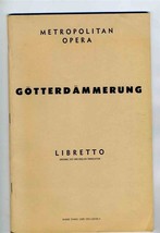 Gotterdammerung Metropolitan Opera Schirmer&#39;s Collection of Opera Librettos - £19.77 GBP