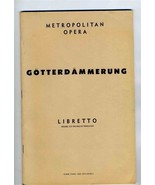 Gotterdammerung Metropolitan Opera Schirmer&#39;s Collection of Opera Librettos - £19.66 GBP