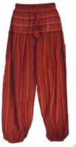 Terrapin Trading Fair Trade Nepalese Stripy Hippy Festival Trousers Red - £17.27 GBP