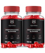 2 Pack AlphaBites Performance Gummies for Men Max Strength Wellness Supp... - $53.00