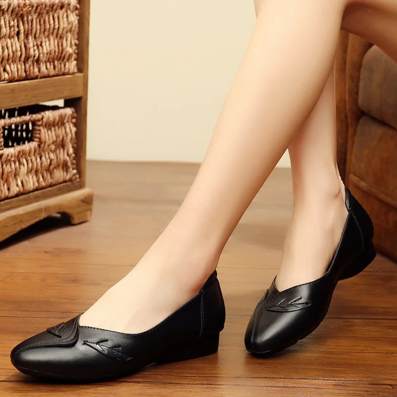 Promotion 2024 New Soft hide Spring Shoes Women Fashion Shoes Comfort Leather Sh - £152.86 GBP