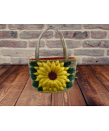 womans woven sunflower handbag / Tote Bag - £21.76 GBP