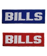 Bills Text Embroidered Applique Iron Or Sew On Patch 4&quot; x 1.3&quot; Sports Po... - £5.09 GBP