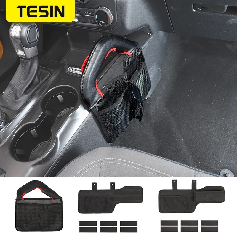TESIN Stowing Tidying Car Gear Shift Storage Bag Organizer Tray Phone Holder - £20.89 GBP+