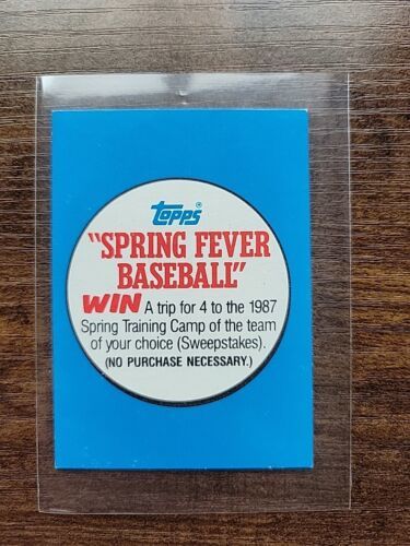 Primary image for 1986 Topps Mini- Spring Fever Baseball - 1987 Spring Training Sweepstakes - MLB