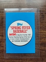 1986 Topps Mini- Spring Fever Baseball - 1987 Spring Training Sweepstake... - $1.97