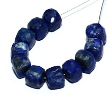 Natural Lapis Lazuli Faceted Square Cube Beads Loose Gemstone Making Jewelry - £6.83 GBP