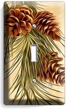 Vintage Pine Cones 1 Gang Light Switch Wall Plate Rustic Wood Cabin Hd Art Decor - £9.63 GBP