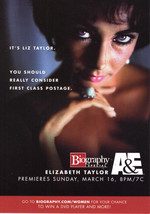 Elizabeth Taylor Biography Special Supercard Postcard A&amp;E - £3.14 GBP