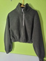 Zaful Womens Sweater Dark Green Pullover Half Zip Long Sleeve Size Medium - $24.50