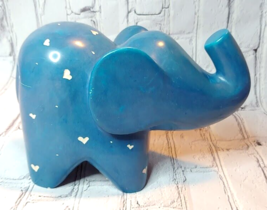 Blue Elephant Kenya Vaneak Kisii Soapstone Hand Carved Large Figure 7&quot; - £21.86 GBP
