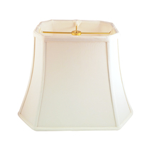 Royal Designs Rectangle Cut Corner Lamp Shade, White, (5 x 6.5)&quot;x(8 x 12)&quot; x 10&quot; - £48.56 GBP