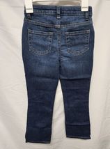 Girls' Size 6 High-Rise Flare Jeans - Cat & Jack Dark Wash Dark Blue Stretch NWT image 3