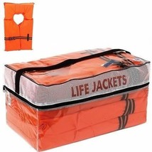 Life Jackets 4 Pack Vest Preserver Type ll Adult Orange Boating Fishing Jacket - £40.30 GBP
