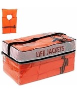 Life Jackets 4 Pack Vest Preserver Type ll Adult Orange Boating Fishing ... - €44,83 EUR