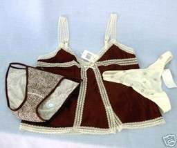 New sz S Camisole String Bikini Panties brown animal Charter Club Morgan Taylor - £12.78 GBP