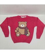 Vtg Talbot Kids Medium Red Sweater Brown Teddy Bear Christmas Red &amp; Gree... - $541.15 MXN