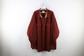 Vintage 90s Cabelas Mens 3XLT Distressed Heavyweight Collared Button Shi... - $39.55