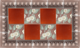 Reclaimed original period antique Art Nouveau 24 tile stunning floral wa... - $305.50