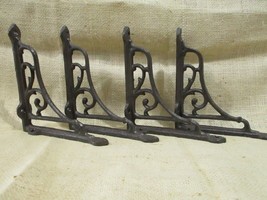 4 Antique Style Vine Shelf Brace Wall Bracket Cast Iron Corbel 6&quot; X 6 1/2&quot; Brace - £25.47 GBP