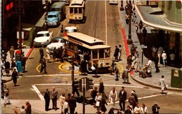 California San Francisco Cable Car Powell &amp; Market Streets Turntable Postcard - £5.96 GBP
