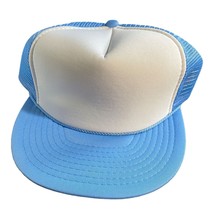 Vintage Blank Hat Cap Trucker Mesh Snapback Adjustable Blue Foam NOS Nissan - $9.69