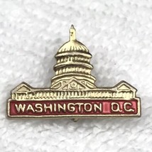 Washington DC Capital Building Pin Vintage Gold Tone Souvenir Travel USA - £9.82 GBP