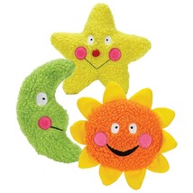 MPP Bright Color Soft Berber Cuddle and Chew Celestial Smile Squeaker Toy for Do - £9.63 GBP+