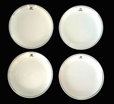 Vintage United Airlines Porcelain Plates Lot of 4 Snack Appetizer Tulip ... - $22.12