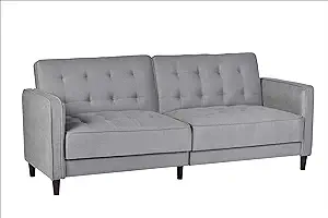 Madelina Modern Fabric Convertible Tufted Sleeper Sofa, 81&quot;, Grey - $688.99
