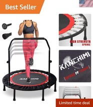 40&quot; Folding Fitness Rebounder Trampoline - 330lbs Max with Adjustable Ha... - $103.49