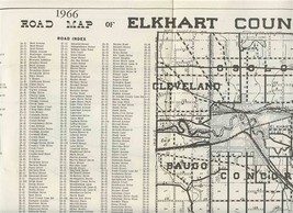 1966 Elkhart Indiana County Map Robinson Directories  - £14.12 GBP