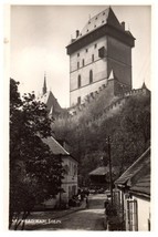 Hrad Karlstejn Castle Czech Republic Black And White Postcard - £7.09 GBP