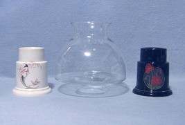 Fine China of Japan Floral Candle Lamp 2 Bases 1 Shade - £11.74 GBP