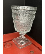 Imperial Glass-Ohio Leaf Clear  Water Goblet Lot G1 - $109.99 MXN