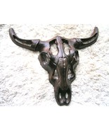 Cast Iron longhorn steer skull Rustic southwest decor bz - $24.98