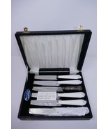 Harrison Brothers Sheffield Silver Handled Queens Pattern Butter Tea Knives - £119.52 GBP